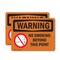 Signmission No Smoking Beyond This Point OSHA Warning Sign, Vinyl Decal, 5in W x 3.5in L, 2PK OS-2PACK-WS-D-35-L-12710 - alternate 1
